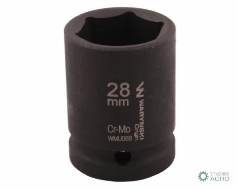 Nasadka udarowa sześciokątna 3/4". 28 mm. CrMo. DIN 3129. Waryński Nasadka udarowa sześciokątna 3/4". 28 mm. CrMo. DIN 3129. Waryński