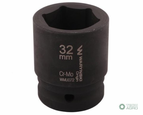 Nasadka udarowa sześciokątna 3/4". 32 mm. CrMo. DIN 3129. Waryński Nasadka udarowa sześciokątna 3/4". 32 mm. CrMo. DIN 3129. Waryński