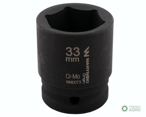 Nasadka udarowa sześciokątna 3/4". 33 mm. CrMo. DIN 3129. Waryński Nasadka udarowa sześciokątna 3/4". 33 mm. CrMo. DIN 3129. Waryński
