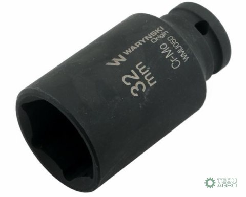 Nasadka udarowa sześciokątna długa 1/2". 32 mm. CrMo. DIN 3129. Waryński Nasadka udarowa sześciokątna długa 1/2". 32 mm. CrMo. DIN 3129. Waryński