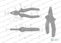Szczypce uniwersalne 160 mm Waryński