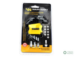 Zestaw kluczy TORX T10-T50 ze stali S2 9 9el w uchwycie Waryński