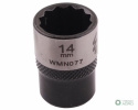 "Nasadka dwunastokątna 3/8"". 14 mm. CrV 0BV30. DIN 3124. Waryński