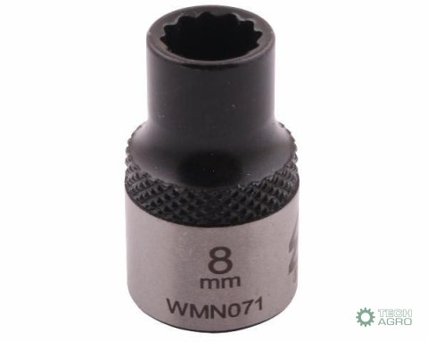 "Nasadka dwunastokątna 3/8"". 8 mm. CrV5 BV30. DIN 3124. Waryński "Nasadka dwunastokątna 3/8"". 8 mm. CrV5 BV30. DIN 3124. Waryński