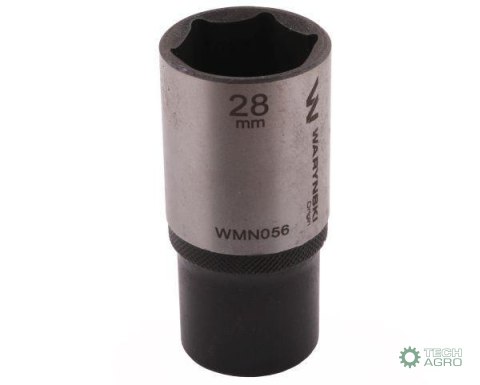 "Nasadka sześciokątna 1/2"". 28 mm. dług . CrV50BV30. DIN 3124. Waryński "Nasadka sześciokątna 1/2"". 28 mm. dług . CrV50BV30. DIN 3124. Waryński
