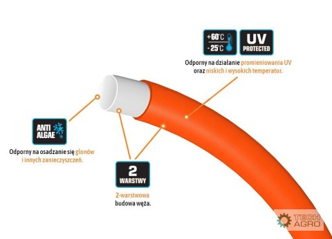 Wąż ogrodowy - tłoczny do pomp zanurzeniowych FI 1". 20m / TEGER Wąż ogrodowy - tłoczny do pomp zanurzeniowych FI 1". 20m / TEGER