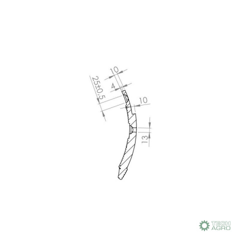 Dłuto grządzieli Kongskilde Delta Flex 2 otworowe, wzmocnione napawem + płytką tungsten 80x20-zamiennik Dłuto grządzieli Kongskilde Delta Flex 2 otworowe, wzmocnione napawem + płytką tungsten 80x20-zamiennik