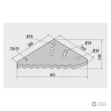Nóż do paszowozu Storti 455x190x6 mm wzmacniany otwór 18 mm