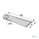 Nóż do przystawki kukurydzy 230x70x6 wzmacniany - Capello 03.2021.03