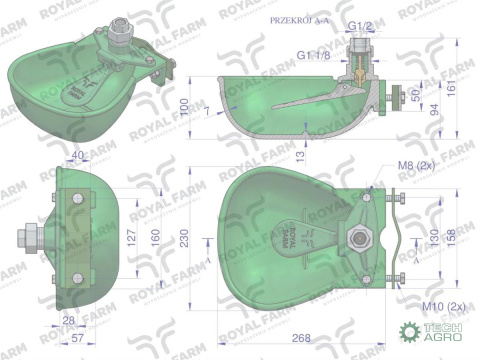 POIDŁO DLA KRÓW H-200/6 3L ROYAL FARM POIDŁO DLA KRÓW H-200/6 3L ROYAL FARM