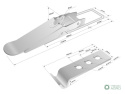 Spinacz. zaczep. zamek burty uniwersalny 210 mm x 47 mm. klamra z drutu fi-5mm