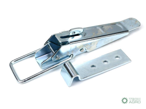 Spinacz, zaczep, zamek burty uniwersalny 310 mm x 30 mm, z zabezpieczeniem, klamra z drutu fi-5mm Spinacz, zaczep, zamek burty uniwersalny 310 mm x 30 mm, z zabezpieczeniem, klamra z drutu fi-5mm