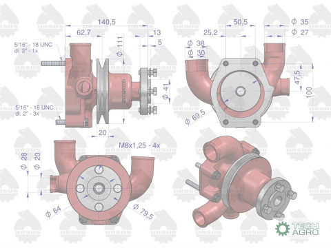 POMPA WODNA MF/3603P U POMPA WODNA MF/3603P U