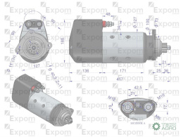 Rozrusznik R20E 300875ER 24V 6.5 kW C-385 6-cyl regenerowany EXPOM KWIDZYN eu