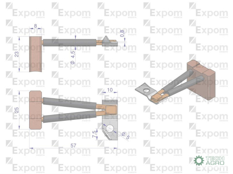 Szczotka 8x25x23 rozrusznika R-10 (20 SZT) EXPOM KWIDZYN eu Szczotka 8x25x23 rozrusznika R-10 (20 SZT) EXPOM KWIDZYN eu