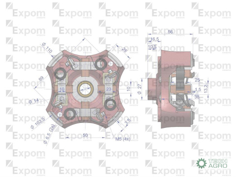Szczotkotrzymacz kompletny z szczotkami R-11 46657100. 8544000 EXPOM KWIDZYN eu Szczotkotrzymacz kompletny z szczotkami R-11 46657100. 8544000 EXPOM KWIDZYN eu