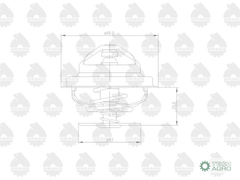 TERMOSTAT C385 6CYL U TERMOSTAT C385 6CYL U