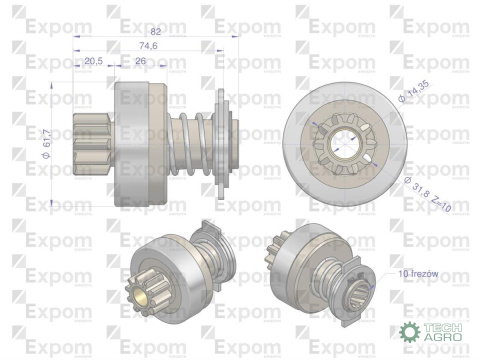 Zespół sprzęgający rozrusznika ( Typ Iskra ) MSX 332KIT, 16.908.807 EXPOM KWIDZYN eu Zespół sprzęgający rozrusznika ( Typ Iskra ) MSX 332KIT, 16.908.807 EXPOM KWIDZYN eu