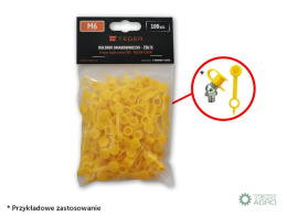 Zestaw osłonek smarowniczki M6 kolor żółty TEGER