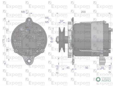 Alternator T-25 50A EXPOM KWIDZYN eu Alternator T-25 50A EXPOM KWIDZYN eu