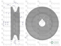 KOŁO PASOWE ALT.EX230000 C330 EXPOM
