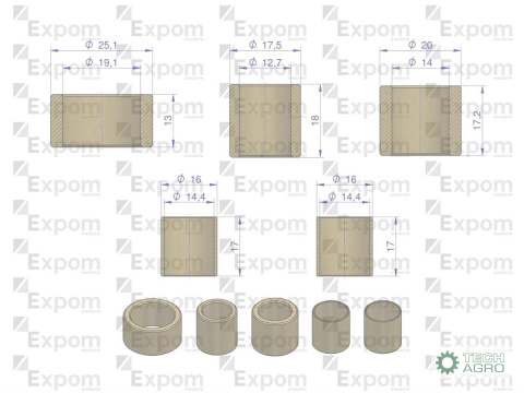 Komplet tulejek rozrusznika R-11 851.502.0 5-szt EXPOM KWIDZYN eu Komplet tulejek rozrusznika R-11 851.502.0 5-szt EXPOM KWIDZYN eu