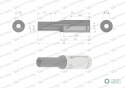 "Nasadka dwunastokątna 1/4"". 5.5 mm. dł ga. CrV50BV30. DIN 3124. Waryński
