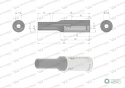 "Nasadka dwunastokątna 1/4"". 5 mm. dług . CrV50BV30. DIN 3124. Waryński