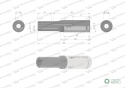 "Nasadka dwunastokątna 1/4"". 6 mm. dług . CrV50BV30. DIN 3124. Waryński