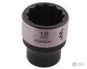 "Nasadka dwunastokątna 3/8"". 18 mm. CrV 0BV30. DIN 3124. Waryński
