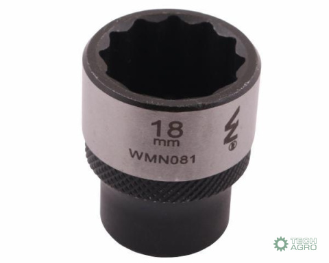 "Nasadka dwunastokątna 3/8"". 18 mm. CrV 0BV30. DIN 3124. Waryński "Nasadka dwunastokątna 3/8"". 18 mm. CrV 0BV30. DIN 3124. Waryński