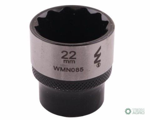 "Nasadka dwunastokątna 3/8"". 22 mm. CrV 0BV30. DIN 3124. Waryński "Nasadka dwunastokątna 3/8"". 22 mm. CrV 0BV30. DIN 3124. Waryński