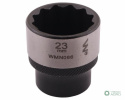 "Nasadka dwunastokątna 3/8"". 23 mm. CrV 0BV30. DIN 3124. Waryński