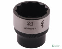 "Nasadka dwunastokątna 3/8"". 24 mm. CrV 0BV30. DIN 3124. Waryński