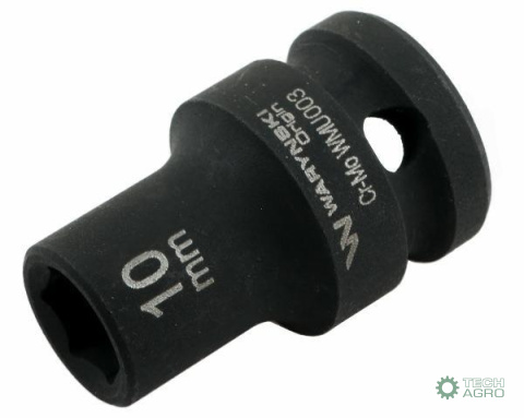 Nasadka udarowa sześciokątna 1/2". 10 mm. CrMo. DIN 3129. Waryński Nasadka udarowa sześciokątna 1/2". 10 mm. CrMo. DIN 3129. Waryński