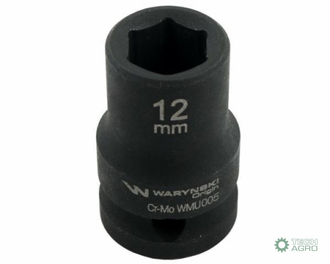 Nasadka udarowa sześciokątna 1/2". 12 mm. CrMo. DIN 3129. Waryński Nasadka udarowa sześciokątna 1/2". 12 mm. CrMo. DIN 3129. Waryński