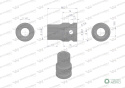 Nasadka udarowa sześciokątna 1/2". 12 mm. CrMo. DIN 3129. Waryński