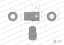Nasadka udarowa sześciokątna 1/2". 13 mm. CrMo. DIN 3129. Waryński