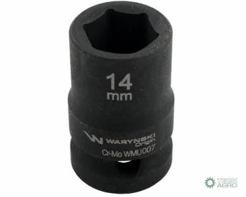 Nasadka udarowa sześciokątna 1/2". 14 mm. CrMo. DIN 3129. Waryński Nasadka udarowa sześciokątna 1/2". 14 mm. CrMo. DIN 3129. Waryński