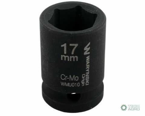 Nasadka udarowa sześciokątna 1/2". 17 mm. CrMo. DIN 3129. Waryński Nasadka udarowa sześciokątna 1/2". 17 mm. CrMo. DIN 3129. Waryński
