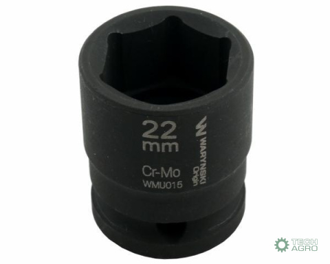 Nasadka udarowa sześciokątna 1/2". 22 mm. CrMo. DIN 3129. Waryński Nasadka udarowa sześciokątna 1/2". 22 mm. CrMo. DIN 3129. Waryński