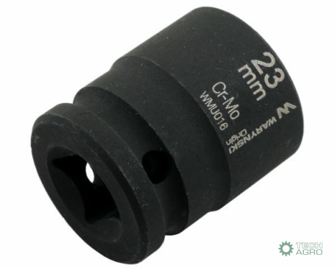 Nasadka udarowa sześciokątna 1/2". 23 mm. CrMo. DIN 3129. Waryński Nasadka udarowa sześciokątna 1/2". 23 mm. CrMo. DIN 3129. Waryński