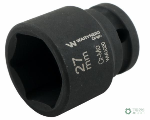 Nasadka udarowa sześciokątna 1/2". 27 mm. CrMo. DIN 3129. Waryński Nasadka udarowa sześciokątna 1/2". 27 mm. CrMo. DIN 3129. Waryński
