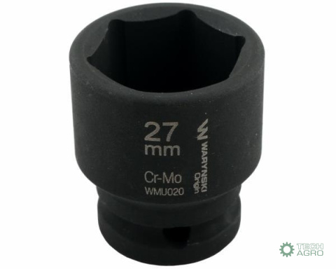Nasadka udarowa sześciokątna 1/2". 27 mm. CrMo. DIN 3129. Waryński Nasadka udarowa sześciokątna 1/2". 27 mm. CrMo. DIN 3129. Waryński