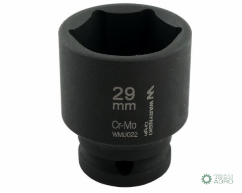 Nasadka udarowa sześciokątna 1/2". 29 mm. CrMo. DIN 3129. Waryński Nasadka udarowa sześciokątna 1/2". 29 mm. CrMo. DIN 3129. Waryński