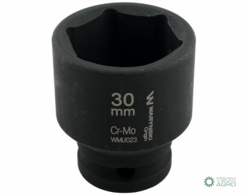 Nasadka udarowa sześciokątna 1/2". 30 mm. CrMo. DIN 3129. Waryński Nasadka udarowa sześciokątna 1/2". 30 mm. CrMo. DIN 3129. Waryński
