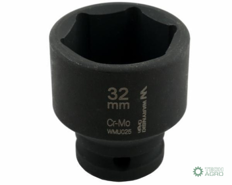 Nasadka udarowa sześciokątna 1/2". 32 mm. CrMo. DIN 3129. Waryński Nasadka udarowa sześciokątna 1/2". 32 mm. CrMo. DIN 3129. Waryński