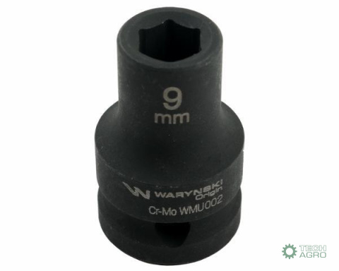 Nasadka udarowa sześciokątna 1/2". 9 mm. CrMo. DIN 3129. Waryński Nasadka udarowa sześciokątna 1/2". 9 mm. CrMo. DIN 3129. Waryński