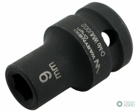 Nasadka udarowa sześciokątna 1/2". 9 mm. CrMo. DIN 3129. Waryński Nasadka udarowa sześciokątna 1/2". 9 mm. CrMo. DIN 3129. Waryński