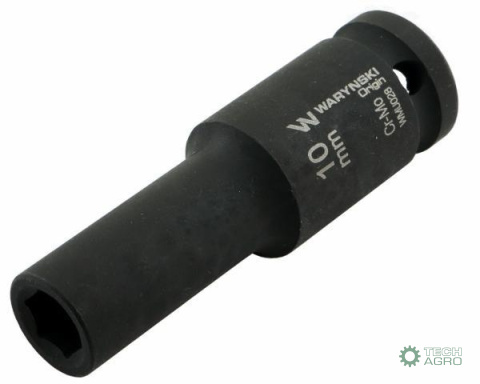 Nasadka udarowa sześciokątna długa 1/2". 10 mm. CrMo. DIN 3129. Waryński Nasadka udarowa sześciokątna długa 1/2". 10 mm. CrMo. DIN 3129. Waryński